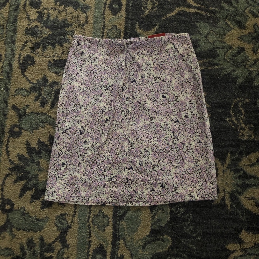Vintage SO violet floral skirt